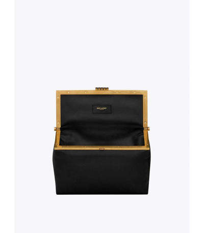 Shop Saint Laurent Medium Fanny Chain Shoulder Bag In Black