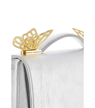 Shop Sophia Webster Mariposa Mini Shoulder Bag - Silver