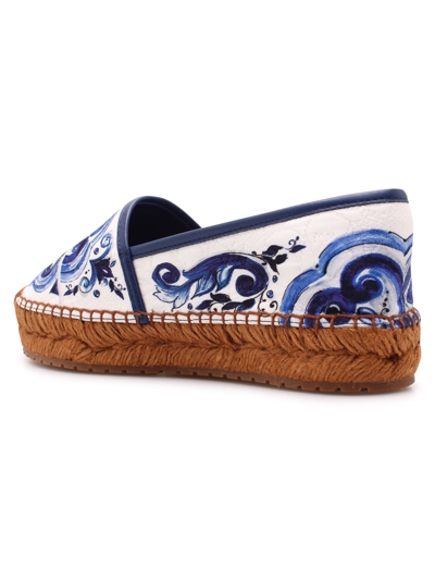 Shop Dolce & Gabbana Majolica Print Espadrilles