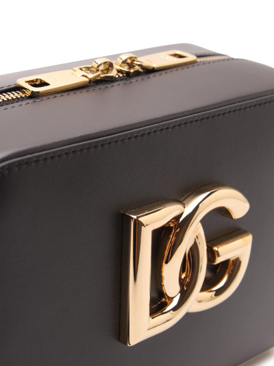 Shop Dolce & Gabbana 3.5 Medium Dg Logo Shoulder Bag In Black
