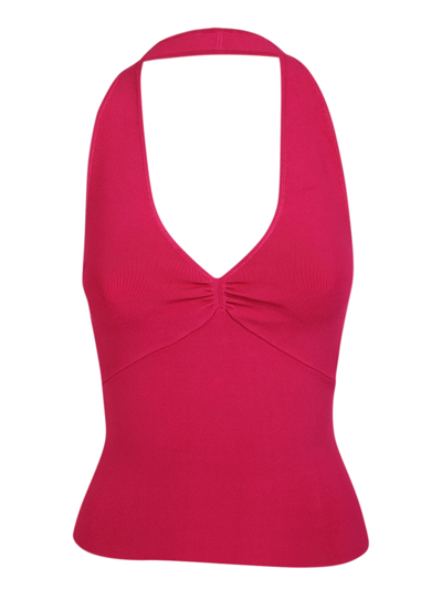 Shop Alice And Olivia Saria Top Raspberry In Pink