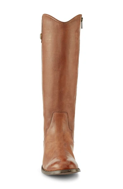 Frye Marissa Medallion Inside Zip Boot In Cognac