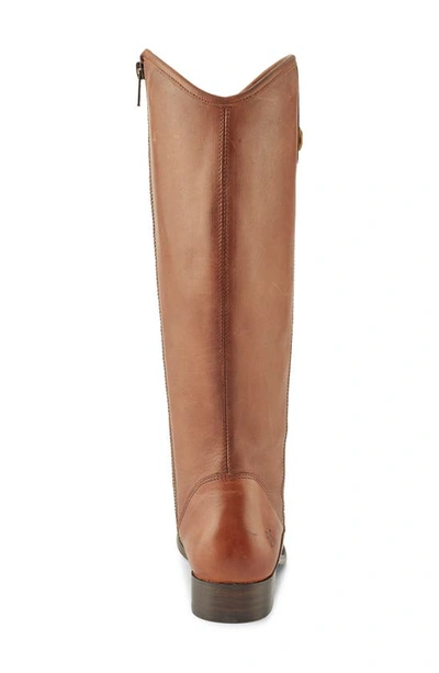 Frye Marissa Medallion Inside Zip Boot In Cognac