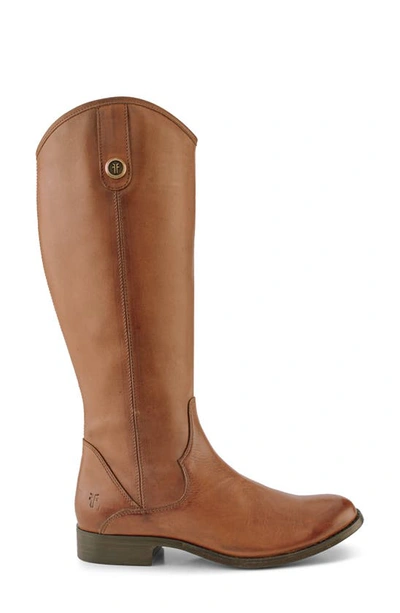 Frye Marissa Medallion Inside Zip Boot In Cognac