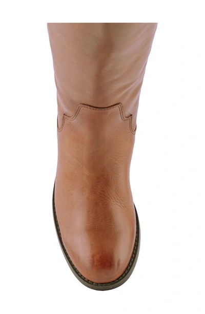 Frye Marissa Medallion Inside Zip Boot In Cognac