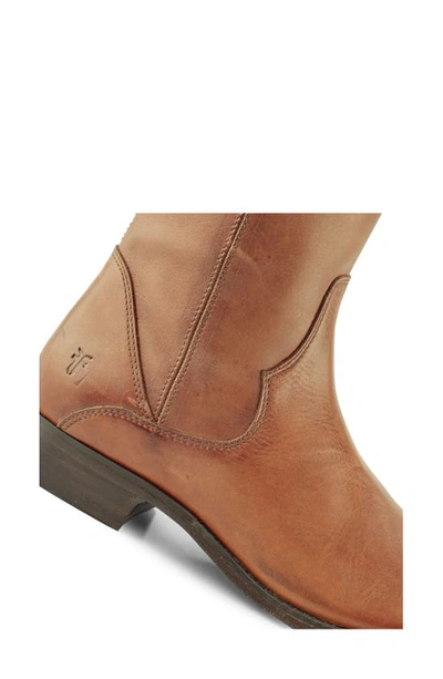 Frye Marissa Medallion Inside Zip Boot In Cognac