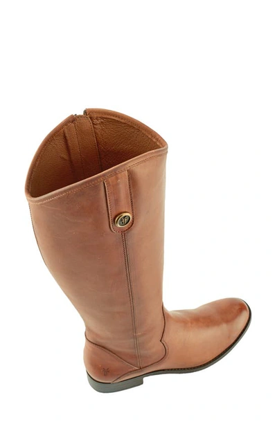 Frye Marissa Medallion Inside Zip Boot In Cognac