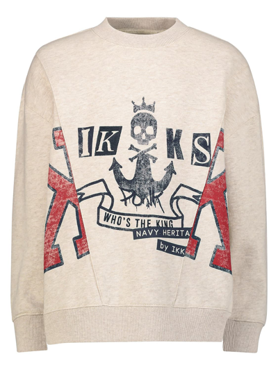 Shop Ikks Kids Sweatshirt For Boys In Beige