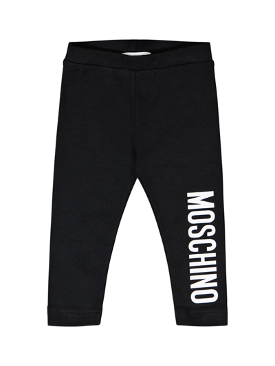 Shop Moschino Kids Leggings For Girls In Black