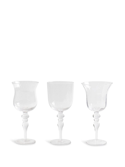 Shop Bitossi Home Assorted Goblets Glasses (set Of 6) In White