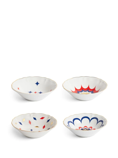 Shop Bitossi Home 4 Piece Assorted Bowl Set In White