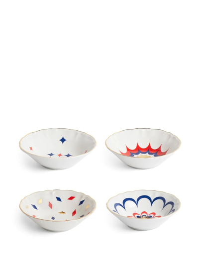 Bitossi Home 4 Piece Assorted Bowl Set In White