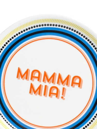Bitossi Home 6 Piece Mamma Mia Pizza Plate Set In White