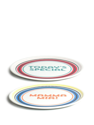 Bitossi Home Assorted Six-set Pizza Plates In White