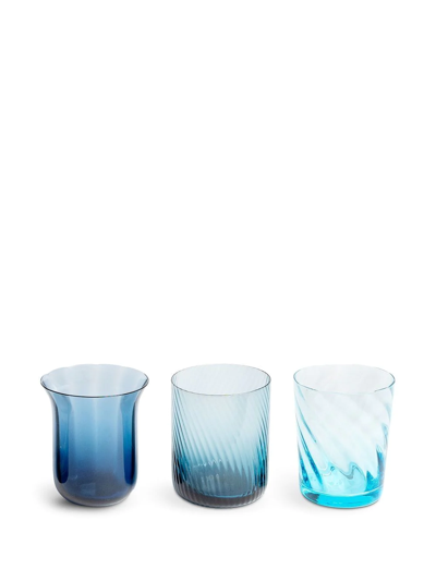 Bitossi Home Assorted Tumblers Six-set Glasses In Blue