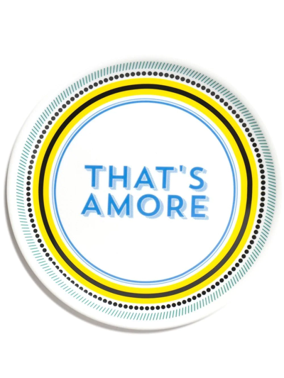 Bitossi Home 6 Piece That's Amore Pizza Plate Set In White
