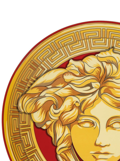 Shop Versace Medusa Amplified Christmas Plate (33cm) In Gold
