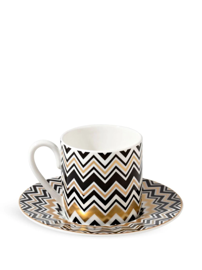 Shop Missoni Zig Zag Coffee Cup Set In White