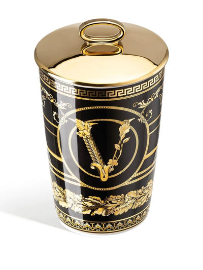Shop Versace Virtus Gala Candle In Black