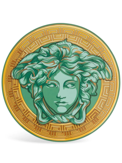 Shop Versace Medusa Amplified Service Plate (33.1cm) In Green