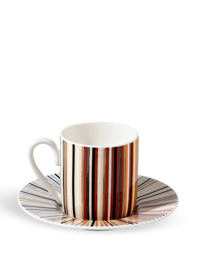 Shop Missoni Stripes Jenkins Coffee Set In Grey