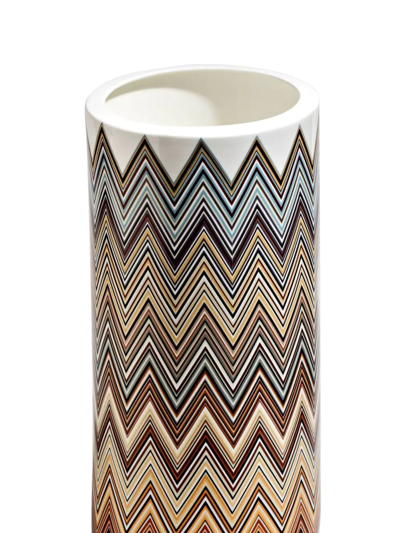 Shop Missoni Zig Zag Jarris High Vase In Neutrals