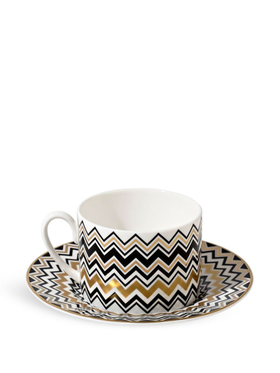 Shop Missoni Zig Zag Teacup Set In White