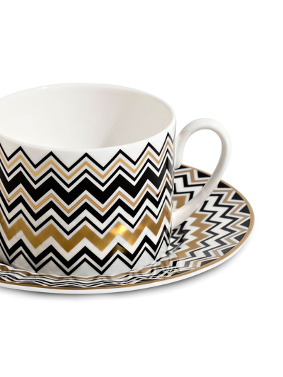 Shop Missoni Zig Zag Teacup Set In White