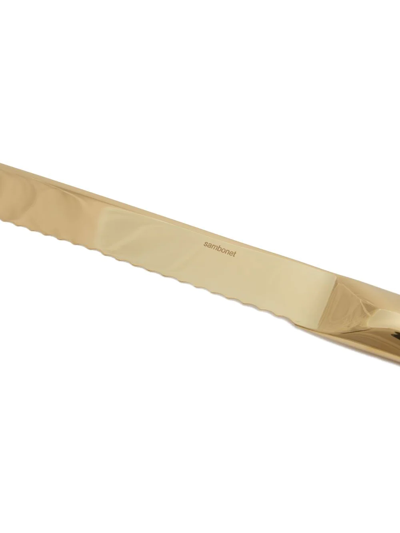 Shop Sambonet Living Panettone Knife In Gold