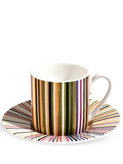 Shop Missoni Stripes Jenkins Coffee Cup Set In White