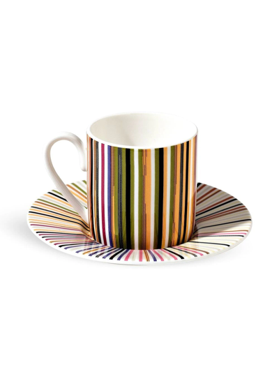 Shop Missoni Stripes Jenkins Coffee Cup Set In White