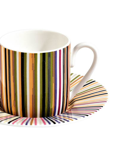 Shop Missoni Stripes Jenkins Coffee Cup Set In White