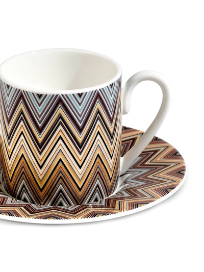 Shop Missoni Zig Zag Jarris Coffee Set In Neutrals