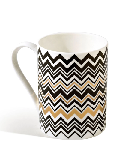 Missoni Zig Zag Gold Mug In White