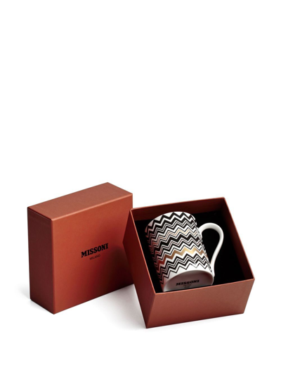 Missoni Zig Zag Gold Mug In White