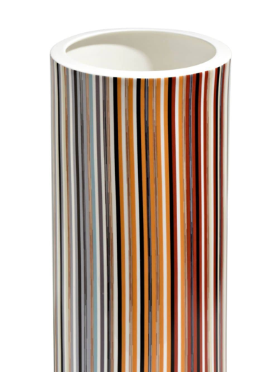 Shop Missoni Stripes Jenkins High Vase In Neutrals