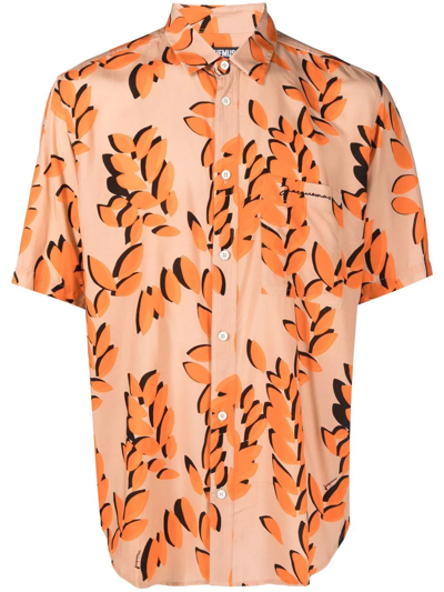 Shop Jacquemus La Chemise Melo Shirt In Orange