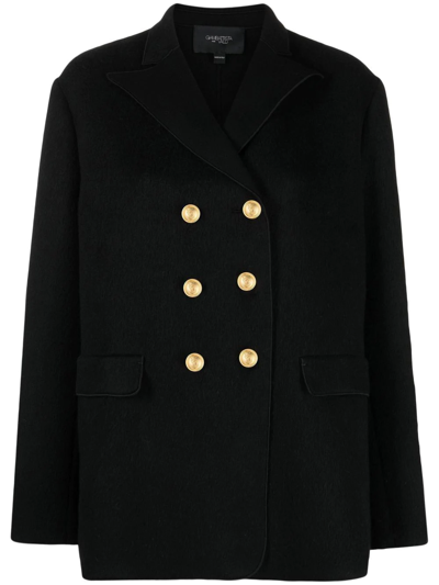 Shop Giambattista Valli Decorative Button Double-breasted Jacket In Black