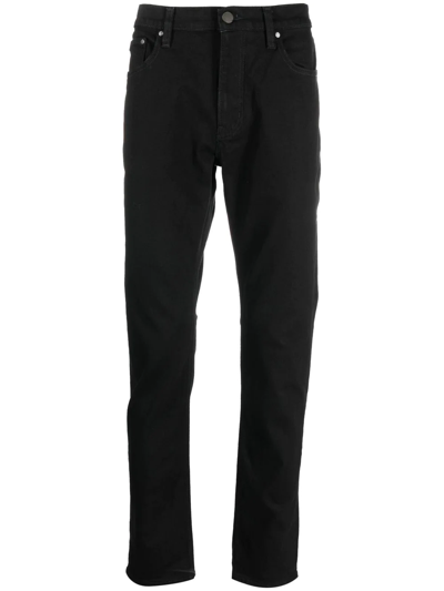 Shop Michael Kors Slim-fit Stretch-cotton Jeans In Black