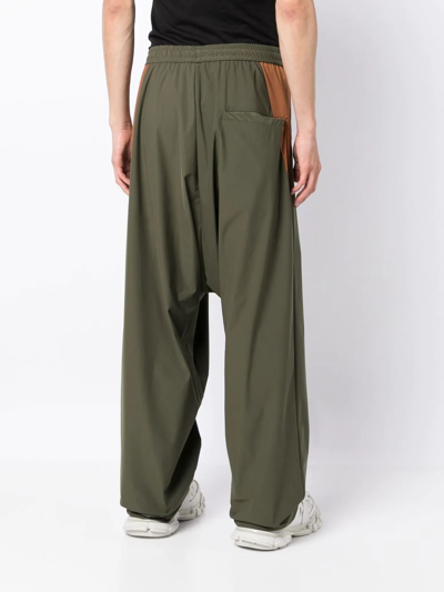 Miharayasuhiro Wide-leg Drawstring Trousers In Green