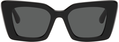 Shop Burberry Black Daisy Sunglasses In 300187 Black