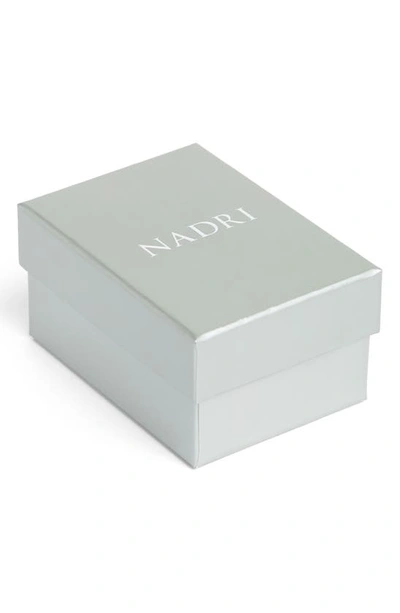 Nadri Square Halo Cz Drop Leverback Earrings In Rhodium
