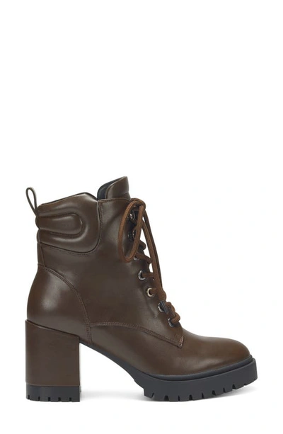 Shop Aerosoles Esen Block Heel Lace-up Boot In Chocolate