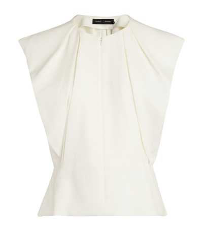 Shop Proenza Schouler Gathered Sleeveless Blouse In White