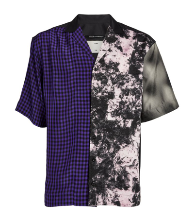 Shop Song For The Mute Contrast Panel Shirt In Purple