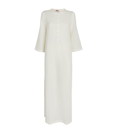Shop Eres Silk Madrague Maxi Dress In White