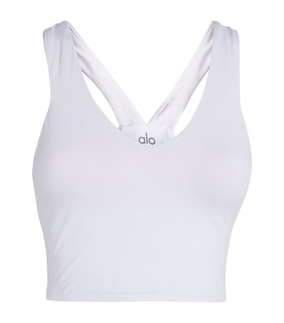 Shop Alo Yoga Airbrush Real Bra Tank Top In White