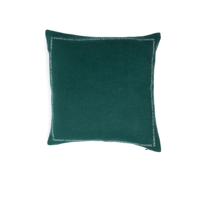 Kvadrat X Raf Simons Green Double Face Wool Cushion In Green