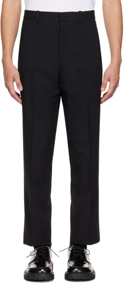 Shop Jil Sander Black Polyester Trousers In 001 - Black
