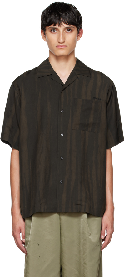 Shop Oamc Brown Kurt Shirt In 202 Dark Wood